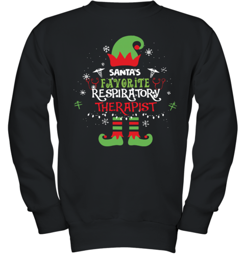 ELF Santa's Favorite Respiratory Therapist Youth Sweatshirt