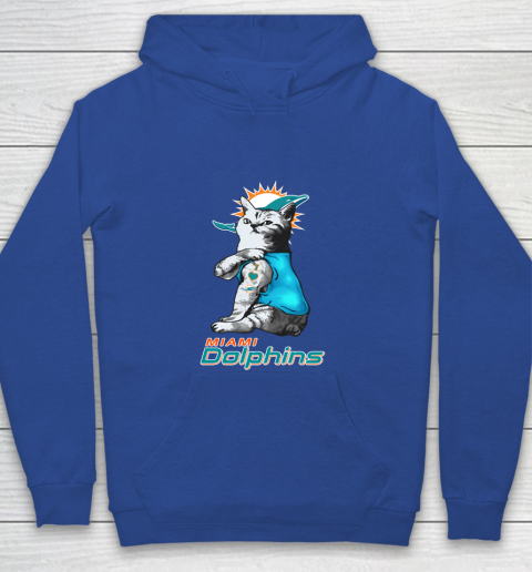 NFL Football My Cat Loves Miami Dolphins Youth Hoodie 6
