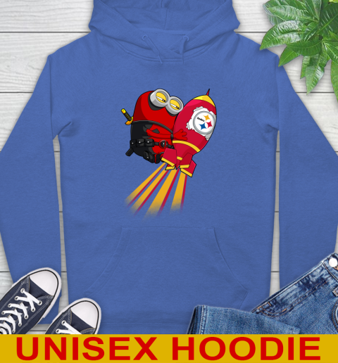 NFL Football Pittsburgh Steelers Deadpool Minion Marvel Shirt Hoodie 9