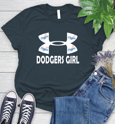 MLB Los Angeles Dodgers Under Armour Baseball Sports Women's T-Shirt 11