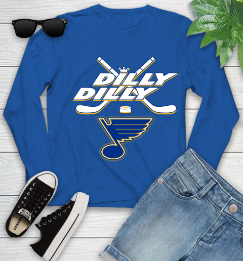 NHL St.Louis Blues Dilly Dilly Hockey Sports Youth Long Sleeve 9