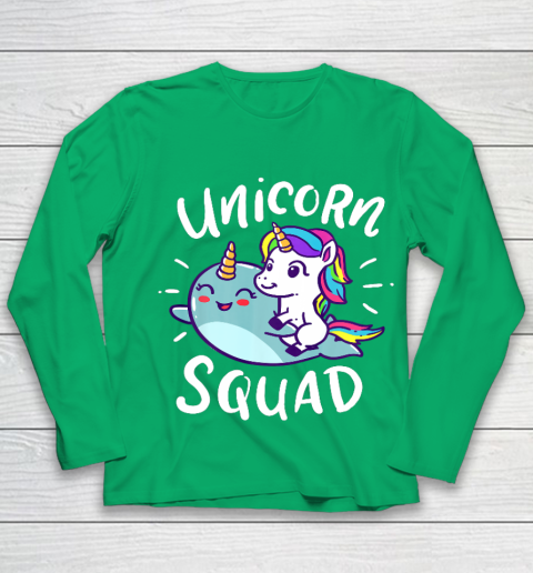 Unicorn Squad Narwhal Funny Cute Birthday Party Present Gift Youth Long Sleeve 4