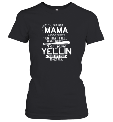 Proud Mama Baseball Shirt Funny Mom Of Baseball Player Gifts Women's T-Shirt