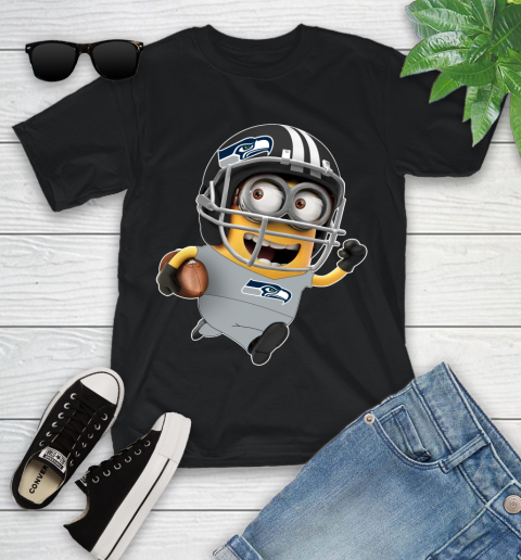 NFL Seattle Seahawks Minions Disney Football Sports Youth T-Shirt 2