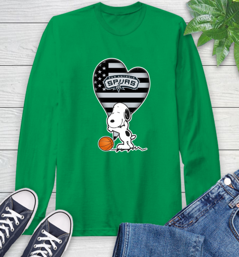 San Antonio Spurs NBA Basketball The Peanuts Movie Adorable Snoopy Long Sleeve T-Shirt 7