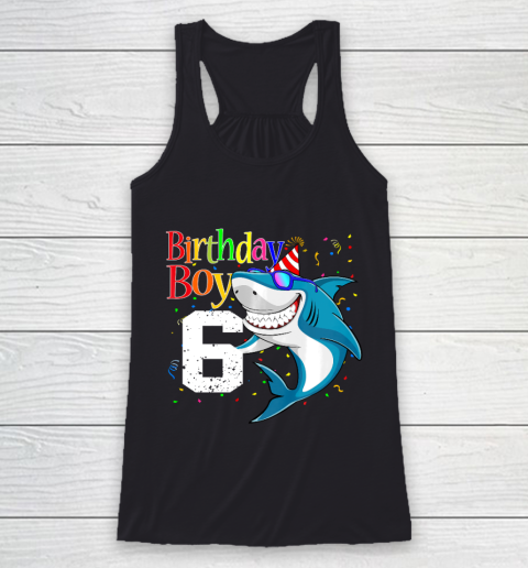Kids 6th Birthday Boy Shark Shirts 6 Jaw Some Four Tees Boys 6 Years Old Racerback Tank