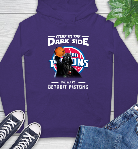 NBA Come To The Dark Side We Have Detroit Pistons Star Wars Darth Vader Basketball Hoodie 5