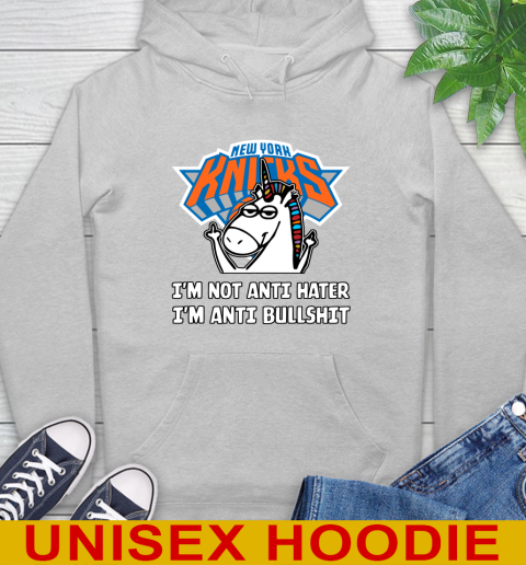 New York Knicks NBA Basketball Unicorn I'm Not Anti Hater I'm Anti Bullshit Hoodie 6