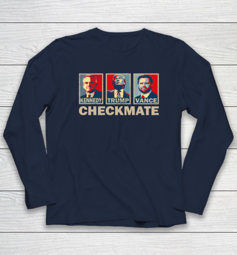Trump Vance Kennedy Checkmate 2024 Election Republican Long Sleeve T-Shirt 2