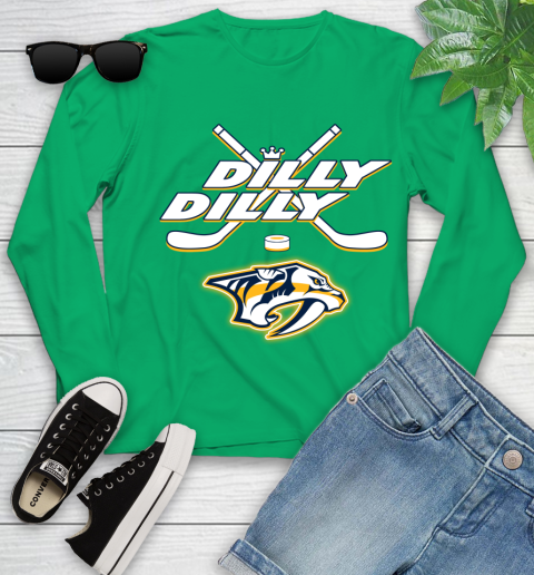NHL Nashville Predators Dilly Dilly Hockey Sports Youth Long Sleeve 6