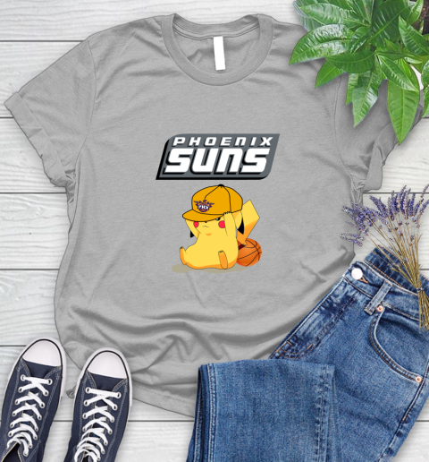 NBA Pikachu Basketball Sports Phoenix Suns Women's T-Shirt 5