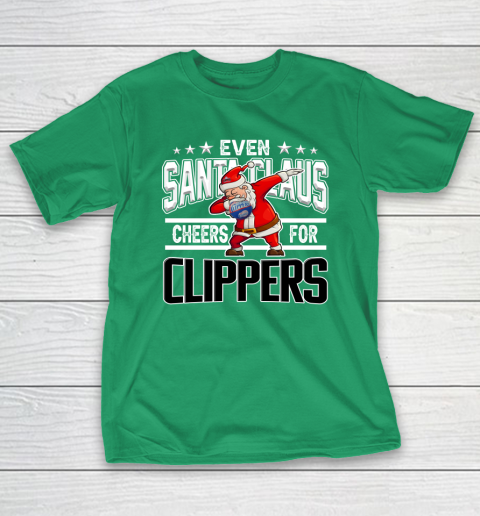 LA Clippers Even Santa Claus Cheers For Christmas NBA T-Shirt 5