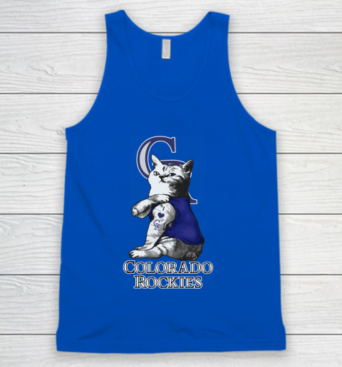 MLB Baseball My Cat Loves Colorado Rockies Tank Top 4