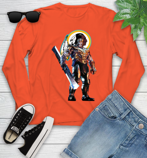 NFL Thanos Gauntlet Avengers Endgame Football Washington Redskins Youth Long Sleeve 4