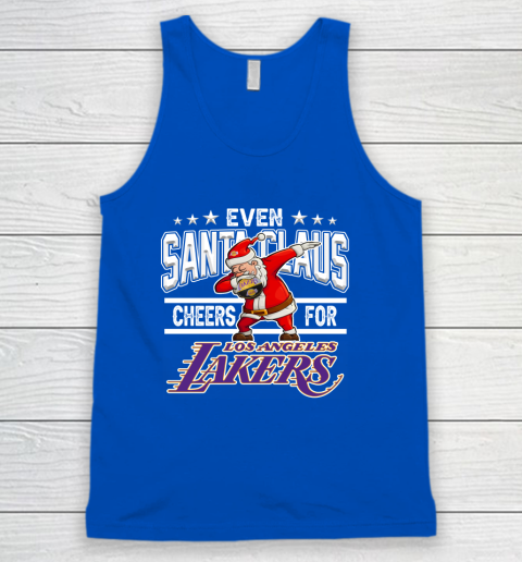 Los Angeles Lakers Even Santa Claus Cheers For Christmas NBA Tank Top 4