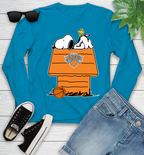 New York Knicks NBA Basketball Snoopy Woodstock The Peanuts Movie Youth Long Sleeve 7