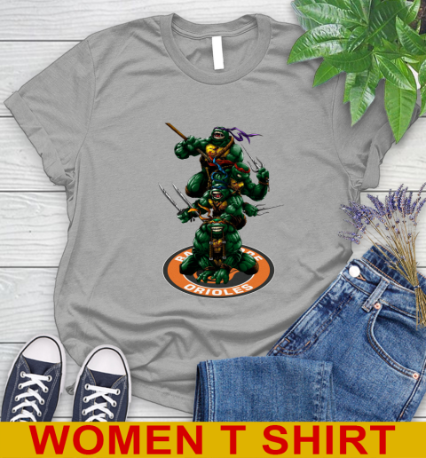 MLB Baseball Baltimore Orioles Teenage Mutant Ninja Turtles Shirt Women's T-Shirt 11