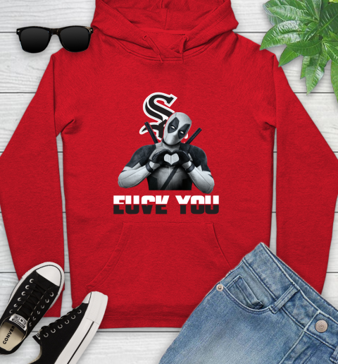 MLB Chicago White Sox Deadpool Love You Fuck You Baseball Sports Youth Hoodie 12
