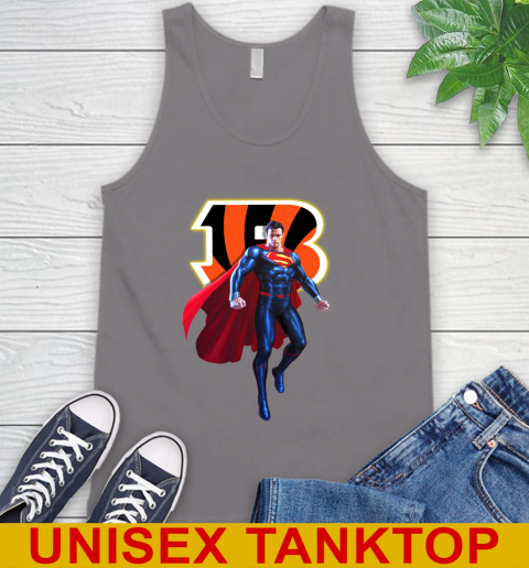 NFL Superman DC Sports Football Cincinnati Bengals Tank Top 7