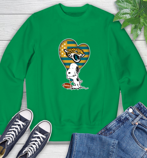 Jacksonville Jaguars NFL Football The Peanuts Movie Adorable Snoopy Sweatshirt 6