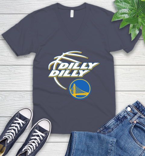 NBA Golden State Warriors Dilly Dilly Basketball Sports V-Neck T-Shirt 9