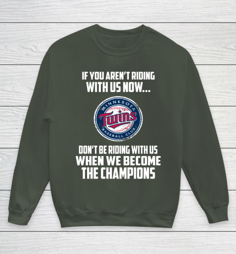 MLB Minnesota Twins Baseball We Become The Champions Youth Sweatshirt 8