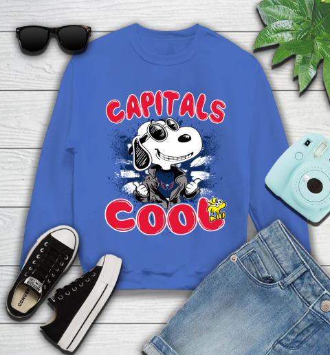 NHL Hockey Washington Capitals Cool Snoopy Shirt Youth Sweatshirt 5