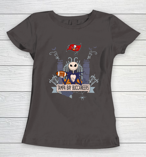 NFL Tampa Bay Buccaneers Football Jack Skellington Halloween Women's T-Shirt 7
