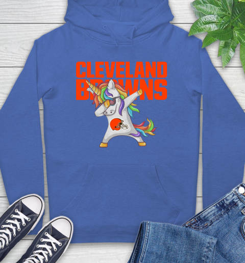 Cleveland Browns NFL Football Funny Unicorn Dabbing Sports Hoodie 9