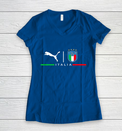Italy Jersey Soccer Football 2020 2021 Italian Italia Women's V-Neck T-Shirt 7