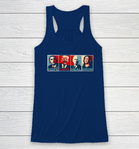 Hope Hate Heal Grow Racerback Tank 4