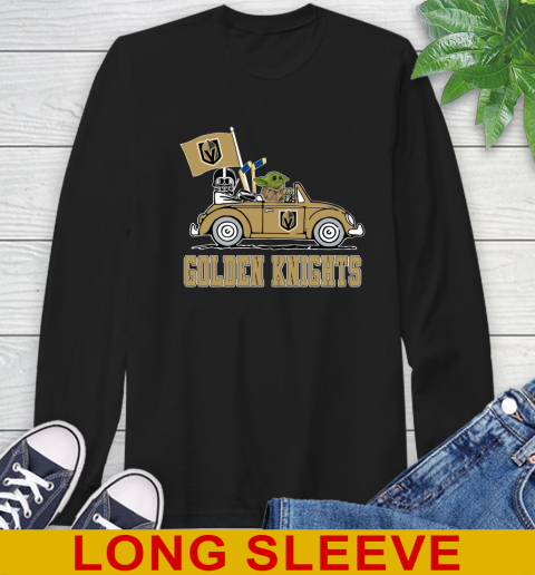 NHL Hockey Vegas Golden Knights Darth Vader Baby Yoda Driving Star Wars Shirt Long Sleeve T-Shirt 3 NHL Hockey Vegas Golden Knights Darth Vader Baby Yoda Driving Star Wars Shirt Long Sleeve T-Shirt - Image 3
