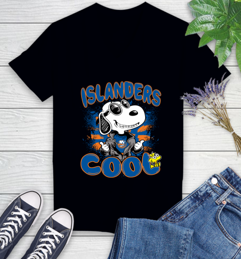 NHL Hockey New York Rangers Cool Snoopy Shirt Women's V-Neck T-Shirt
