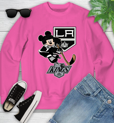 Los Angeles Kings Mickey Mouse Disney Hockey T Shirt Youth Sweatshirt 7