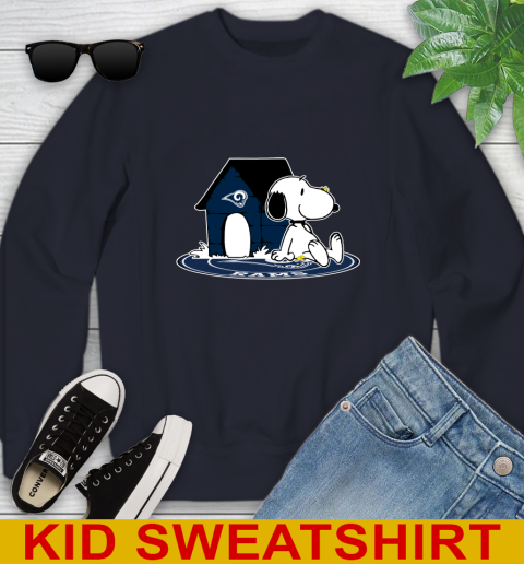 NFL Football Los Angeles Rams Snoopy The Peanuts Movie Shirt Youth Sweatshirt 3