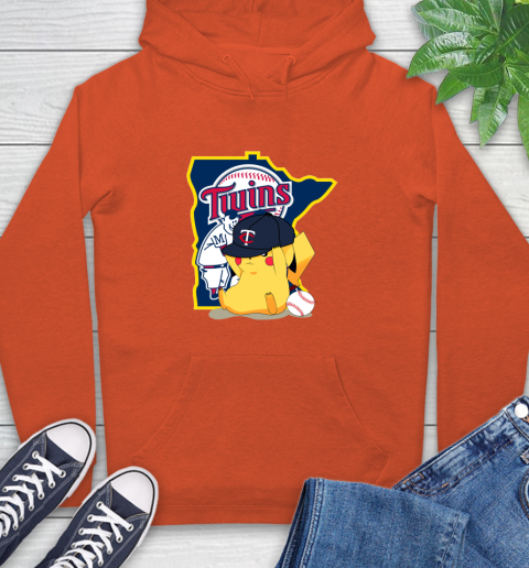 MLB Pikachu Baseball Sports Minnesota Twins Hoodie 5