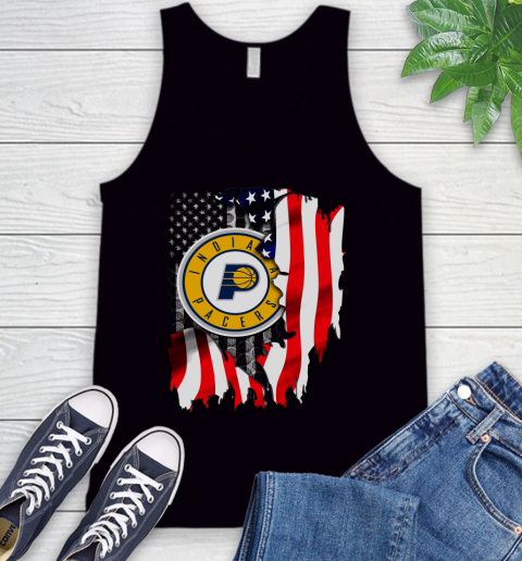 Indiana Pacers NBA Basketball American Flag Tank Top