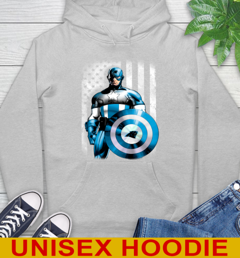 Carolina Panthers NFL Football Captain America Marvel Avengers American Flag Shirt Hoodie 6
