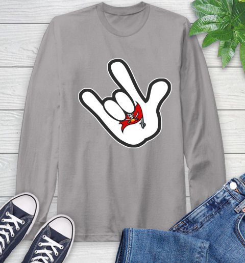 Tampa Bay Buccaneers NFL Football Mickey Rock Hand Disney Long Sleeve T-Shirt 6