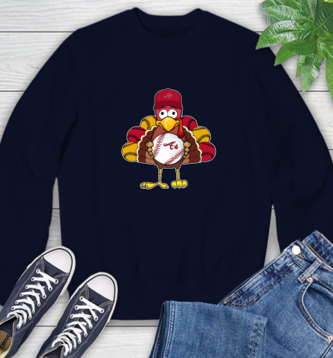 Atlanta Braves Turkey thanksgiving Sweatshirt 3