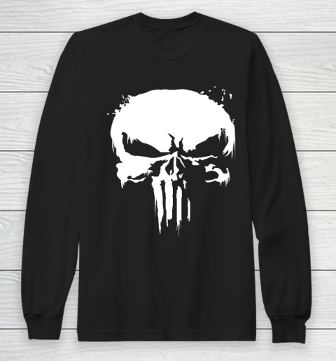 The Punisher Jon Bernthal Frank Castle Punisher Black Essential Long Sleeve T-Shirt