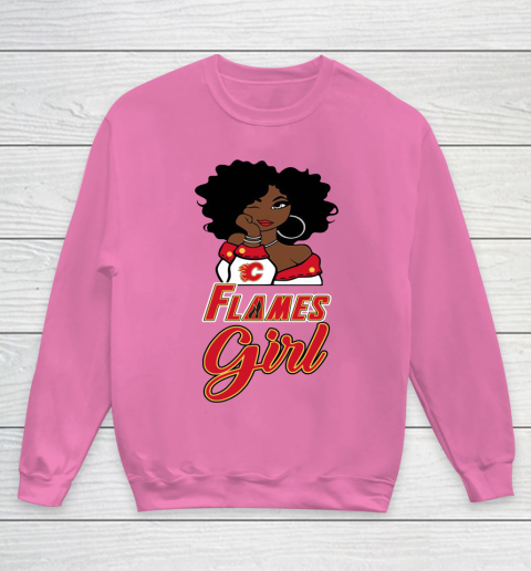 Calgary Flames Girl NHL Youth Sweatshirt 7