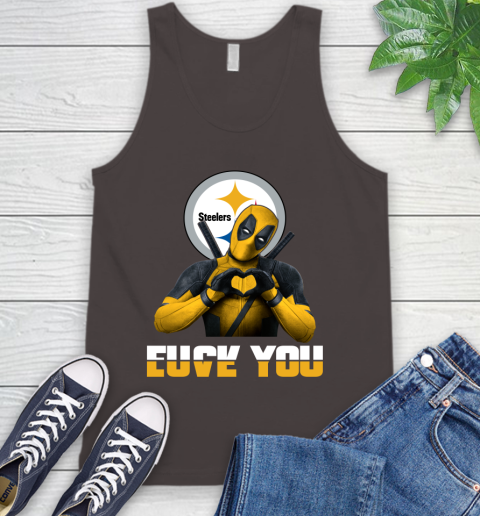 NHL Pittsburgh Steelers Deadpool Love You Fuck You Football Sports Tank Top 6