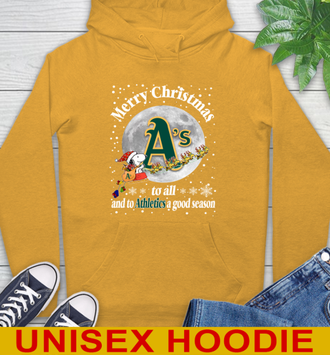 Oakland Athletics Merry Christmas To All And To Athletics A Good Season MLB Baseball Sports Hoodie 2