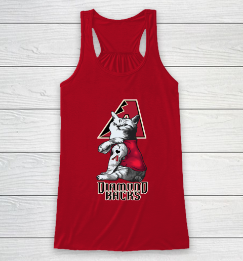 MLB Baseball My Cat Loves Arizona Diamondbacks Racerback Tank 4