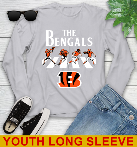 NFL Football Cincinnati Bengals The Beatles Rock Band Shirt Youth Long Sleeve 5