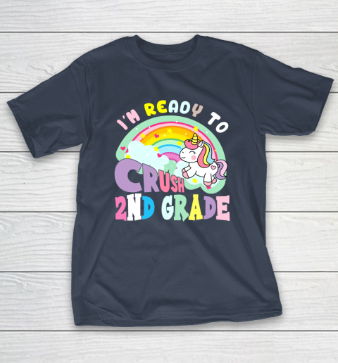 Back to school shirt ready to crush 2nd grade unicorn T-Shirt 3