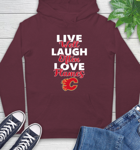 NHL Hockey Calgary Flames Live Well Laugh Often Love Shirt Hoodie 6