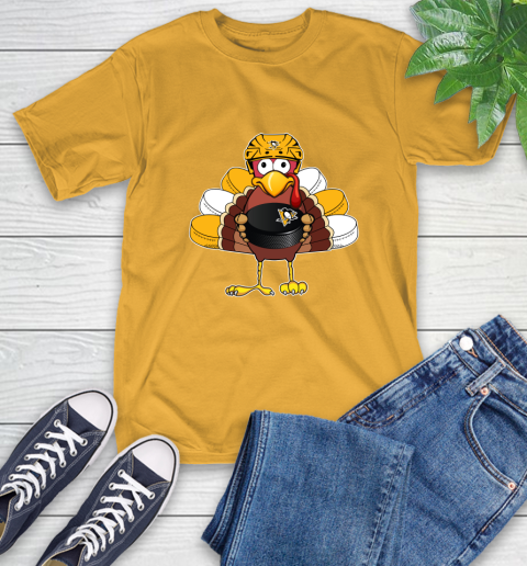 Pittsburgh Penguins Turkey Thanksgiving Day T-Shirt 3