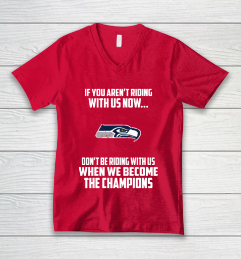NFL Seattle Seahawks Football We Become The Champions V-Neck T-Shirt 6